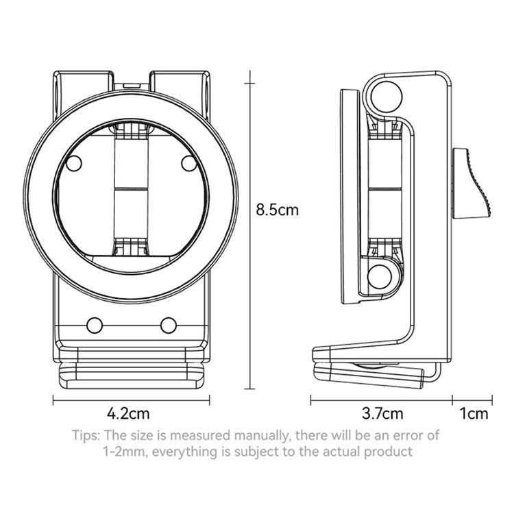 YESIDO C298 Portable Travel Magnetic Phone Holder Zinc Alloy Adjustable Cellphone Bracket