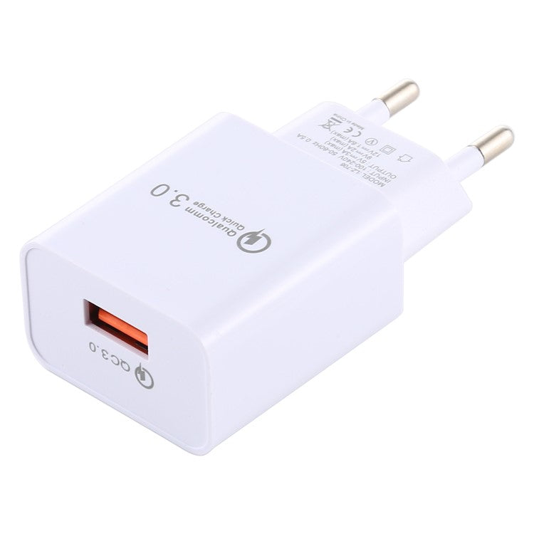 LZ-706 QC 3.0 Fast Charging USB Wall Charger Travel Power Adapter - White