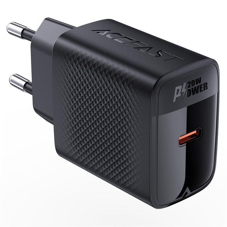 ACEFAST A82 PD 20W GaN Power Adapter Single USB-C Phone Charger - EU Plug