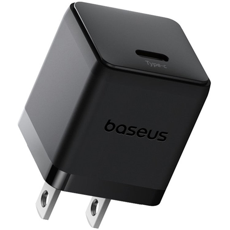 BASEUS Palm USB-C Single Port 20W Fast Charger US Plug Wall Charging Adapter - Black