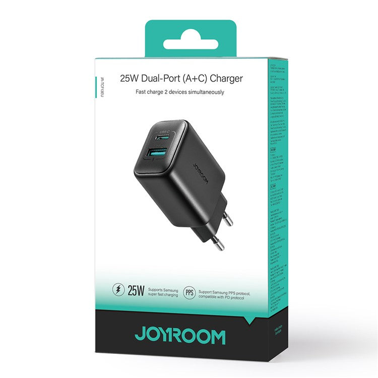 JOYROOM JR-TCF23 25W Charger USB-C+USB-A Dual Port Fast Charging Adapter, EU Plug