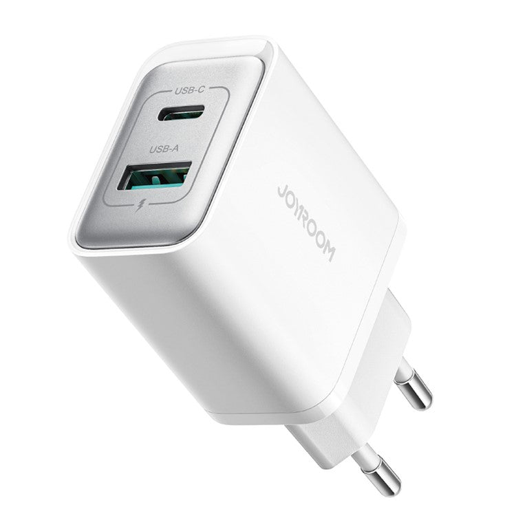 JOYROOM JR-TCF15 30W Wall Charger USB-C+USB-A Dual Port PD Fast Charging Adapter, EU Plug