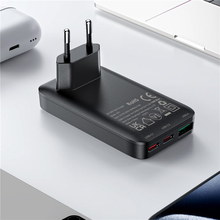 ACEFAST A100 PD 65W Fast Charging GaN Wall Charger with 2xUSB-C+USB-A, EU Plug