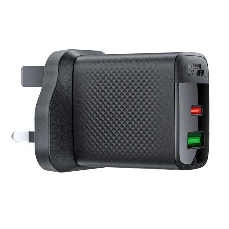 ACEFAST A99 PD 30W GaN Charger Fast Charging USB-C+USB-A Dual Port Charger, UK Plug