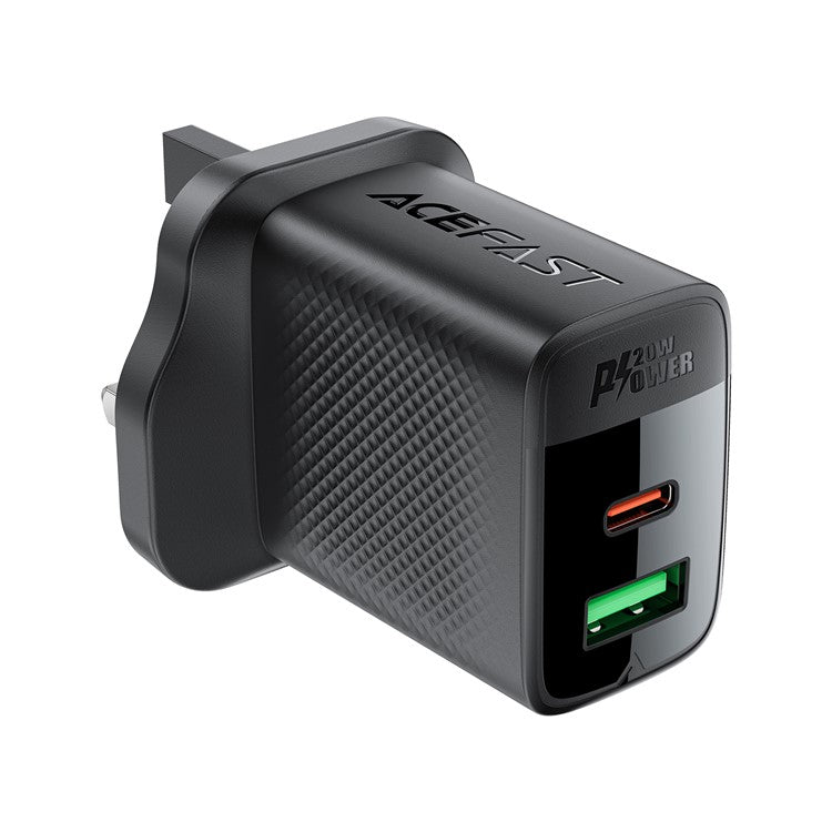 ACEFAST A79 PD 20W GaN Charger USB-C+USB-A Dual Port Phone Charger, UK Plug