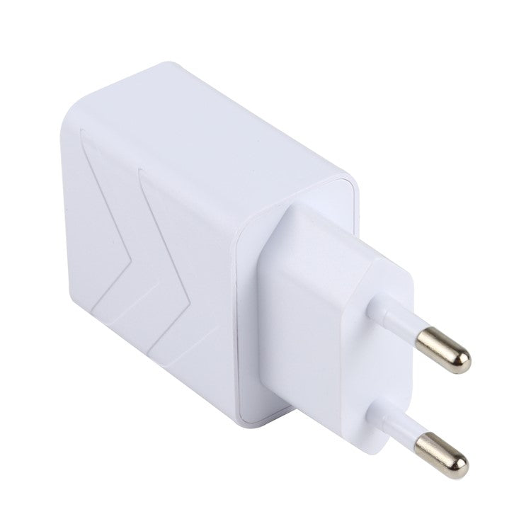 LZ-715 18W QC 3.0 USB Fast Charging Smart Phone Charger Travel Wall Power Adapter for iPhone Huawei - White EU Plug