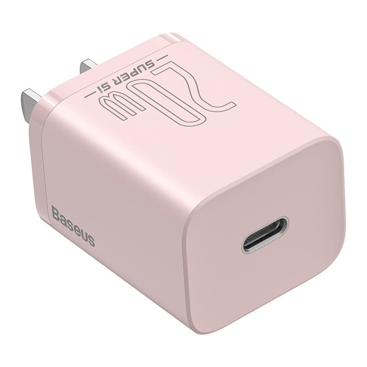 BASEUS Super Si Quick Charger 1C 20W CN Plug Power Adapter Charging Box Brick - Pink