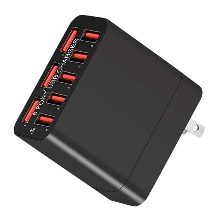 WLX-82 40W US Plug 8 Ports USB Charging Power Adapter Wall Charger for iPhone/Android Phone