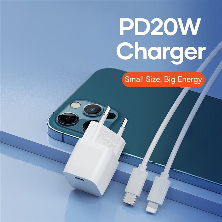 ROCK T70 PD 20W Power Adapter Fast Charging Portable Wall Charger for iPhone - UK Plug