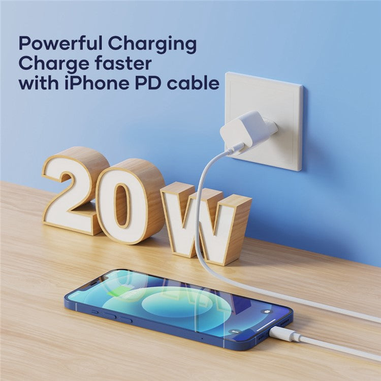 ROCK T70 PD 20W Power Adapter Fast Charging Portable Wall Charger for iPhone - UK Plug