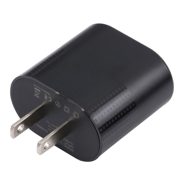 LZ-2117 18W QC3.0 3.1A USB Single Port Wall Charger Phone Tablet Fast Charging Adapter - Black / US Plug