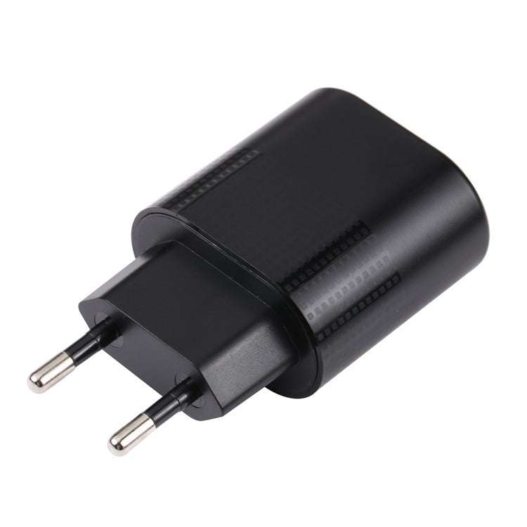 LZ-2117 18W QC3.0 3.1A USB Single Port Wall Charger Phone Tablet Fast Charging Adapter - Black / EU Plug