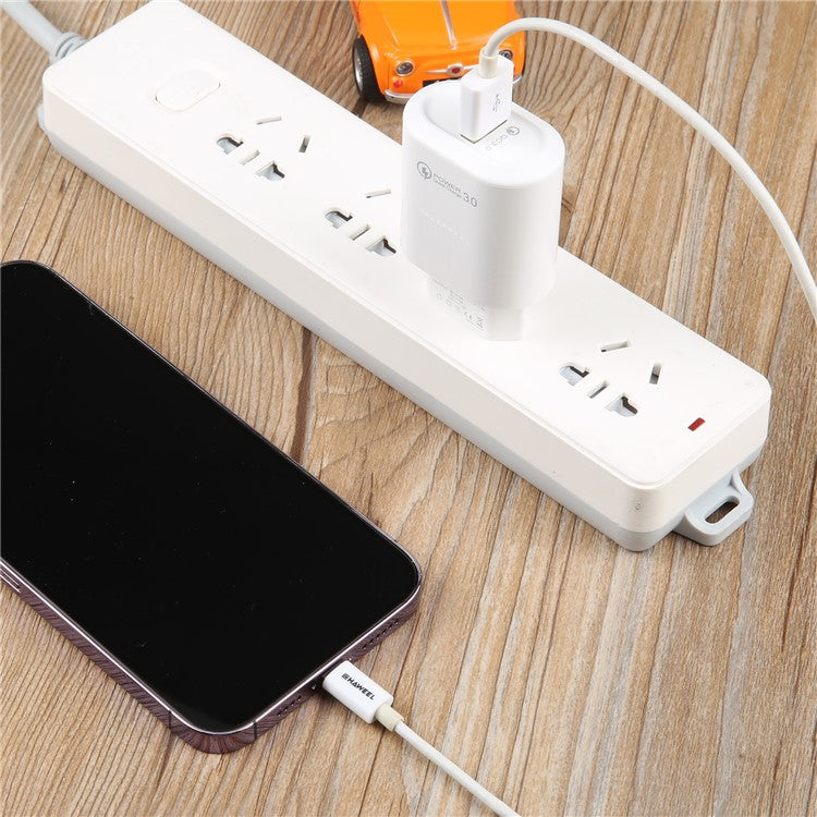 LZ-2117 18W QC3.0 3.1A USB Single Port Wall Charger Phone Tablet Fast Charging Adapter - White / EU Plug