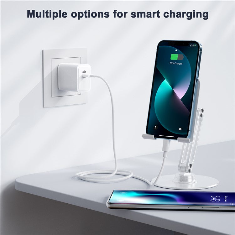 PD 20W Type-C + Lightning Phone Charger Fast Charging Power Adapter with Cable - US Plug