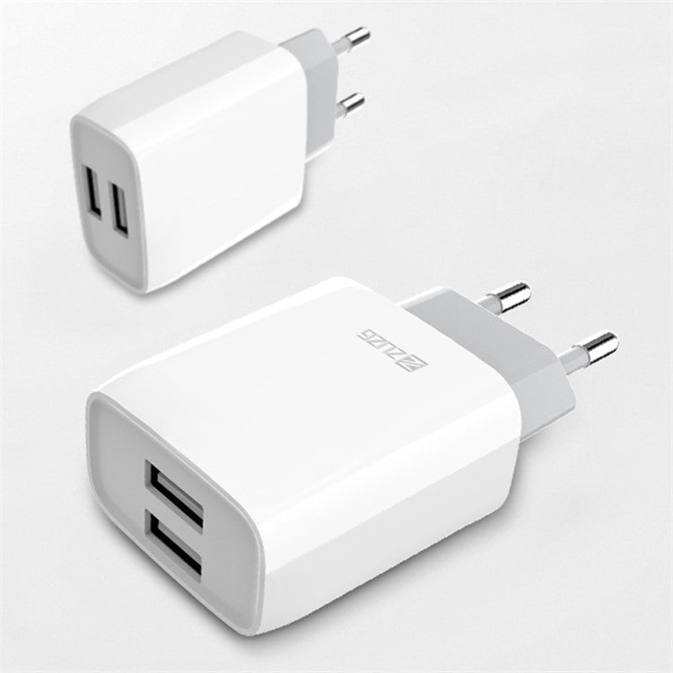 ZUZG U37S Dual USB Power Adapter Portable Fast Charging Travel Wall Charger, EU Plug