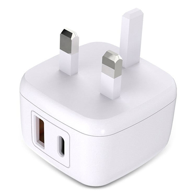 ZUZG ZC-UW01BS PD+QC3.0 Dual Port Wall Charger Portable Power Adapter, UK Plug