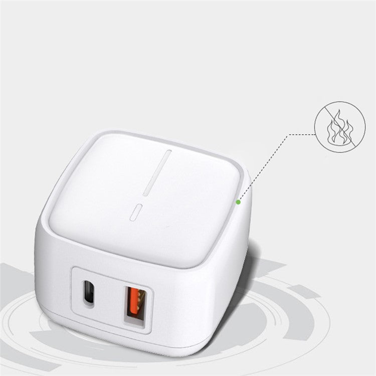 ZUZG ZC-UW01BS PD+QC3.0 Dual Port Wall Charger Portable Power Adapter, UK Plug