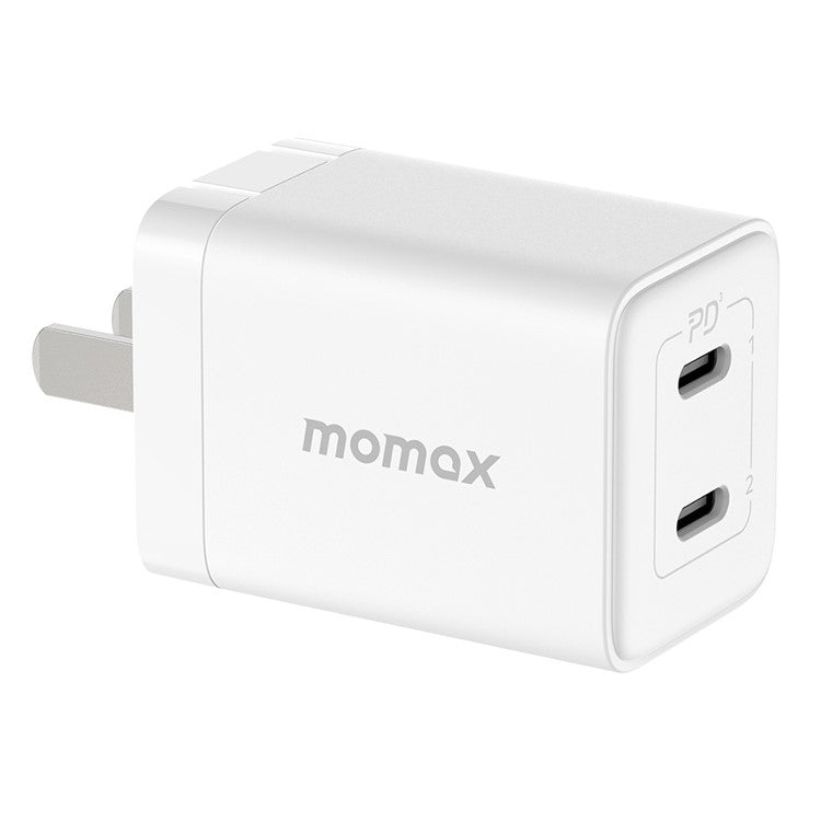 MOMAX UM31CN PD 40W Fast Charger Adapter Small Cube Dual Output 20W+20W Wall Charger Block, CN Plug