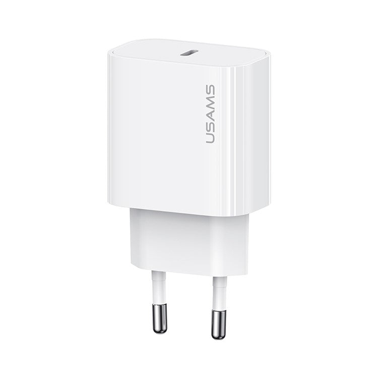 USAMS CC226 T65 PD 20W Fast Charger Power Adapter for iPhone 8-15, EU Plug