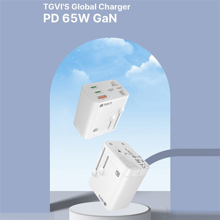 TGVI'S Universal Series PD 65W Global Charger GaN Wall Charger Adapter