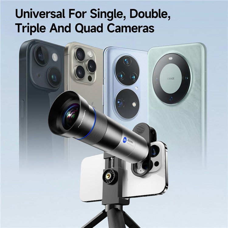 28X Telephoto Lens with Tripod 400mm Focal Length Multi Coated Optical Glass Phone Lens