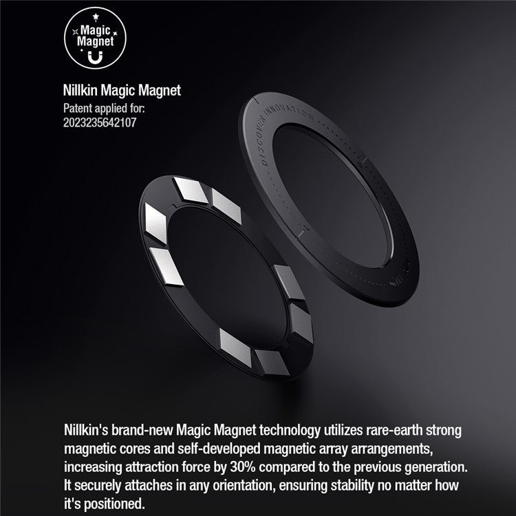 NILLKIN 2Pcs Snaplink Ultra Magnetic Sticker Magnetic Adapter Ring - Black