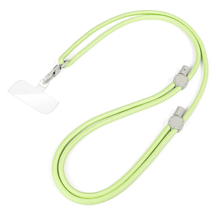 DUX DUCIS PLAZ Series 146cm Phone Lanyard Polyester Crossbody Strap Neck Rope with Tether Tab - Green Yellow