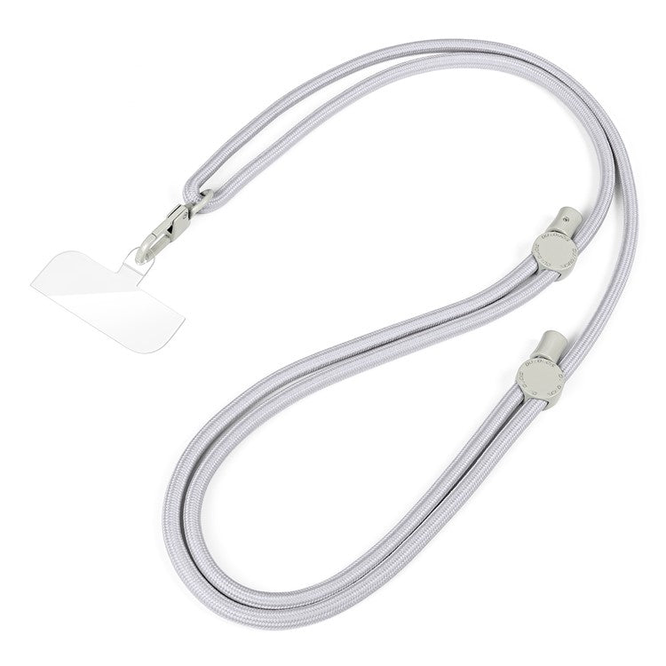 DUX DUCIS PLAZ Series 146cm Phone Lanyard Polyester Crossbody Strap Neck Rope with Tether Tab - Grey