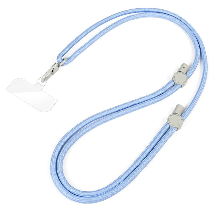 DUX DUCIS PLAZ Series 146cm Phone Lanyard Polyester Crossbody Strap Neck Rope with Tether Tab - Sky Blue