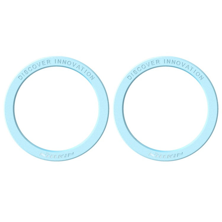 NILLKIN SnapLink Air 2Pcs Mobile Phone Magnetic Sticker Charging Adsorption Ring Compatible with Magsafe Wireless Charger - Blue