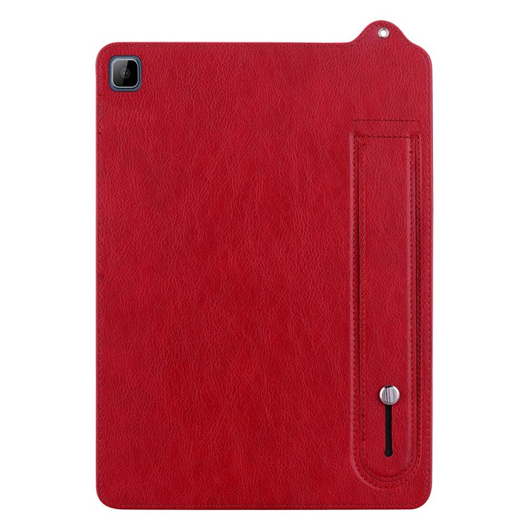 Tablet Case For Honor Pad X8 / Pad X8 Lite / Pad 6 10.1-inch / Huawei Enjoy Tablet 2 10.1 Hand Strap Kickstand Leather Cover - Red