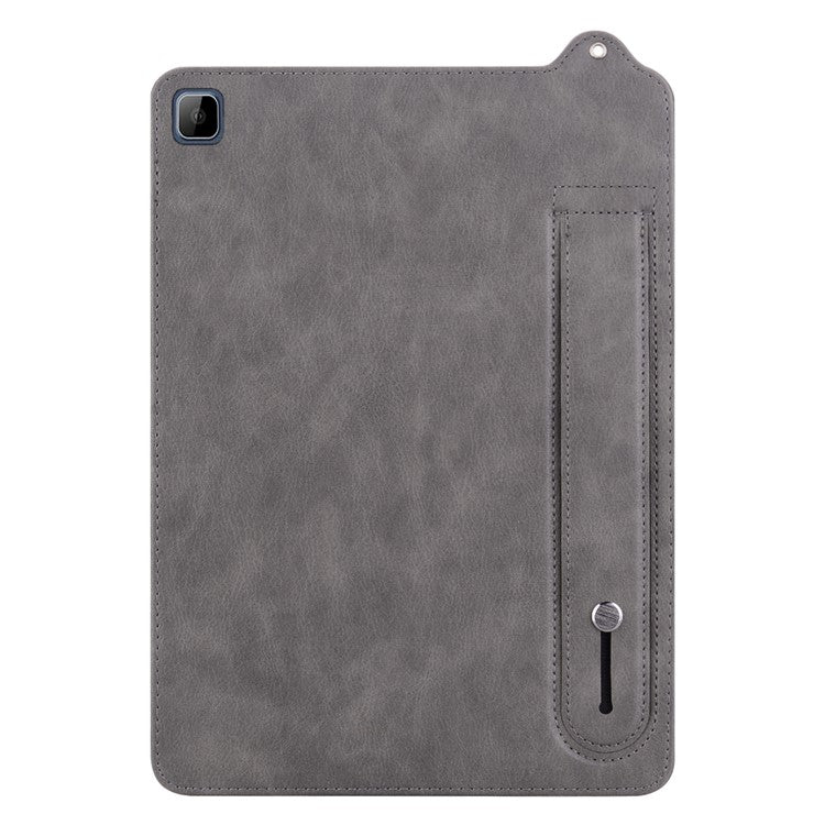 Tablet Case For Honor Pad X8 / Pad X8 Lite / Pad 6 10.1-inch / Huawei Enjoy Tablet 2 10.1 Hand Strap Kickstand Leather Cover - Grey