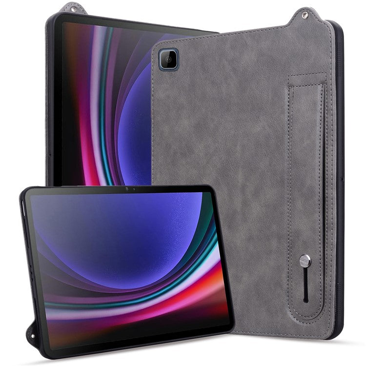 Tablet Case For Honor Pad X8 / Pad X8 Lite / Pad 6 10.1-inch / Huawei Enjoy Tablet 2 10.1 Hand Strap Kickstand Leather Cover - Grey