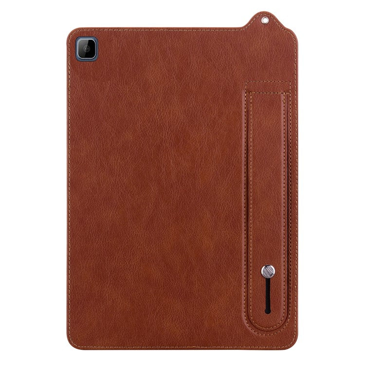 Tablet Case For Honor Pad X8 / Pad X8 Lite / Pad 6 10.1-inch / Huawei Enjoy Tablet 2 10.1 Hand Strap Kickstand Leather Cover - Brown