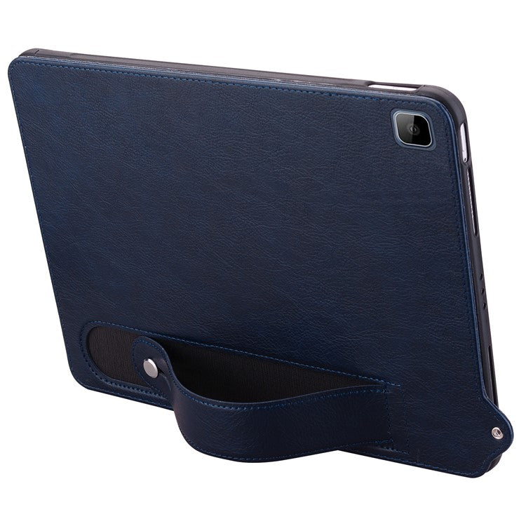 Tablet Case For Honor Pad X8 / Pad X8 Lite / Pad 6 10.1-inch / Huawei Enjoy Tablet 2 10.1 Hand Strap Kickstand Leather Cover - Blue