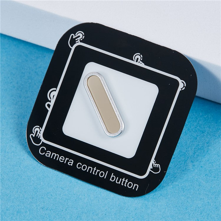 Metal Camera Button Cover For iPhone 16 / 16 Plus / 16 Pro / 16 Pro Max Adjustable Spacing Camera Button Protector - Silver Grey