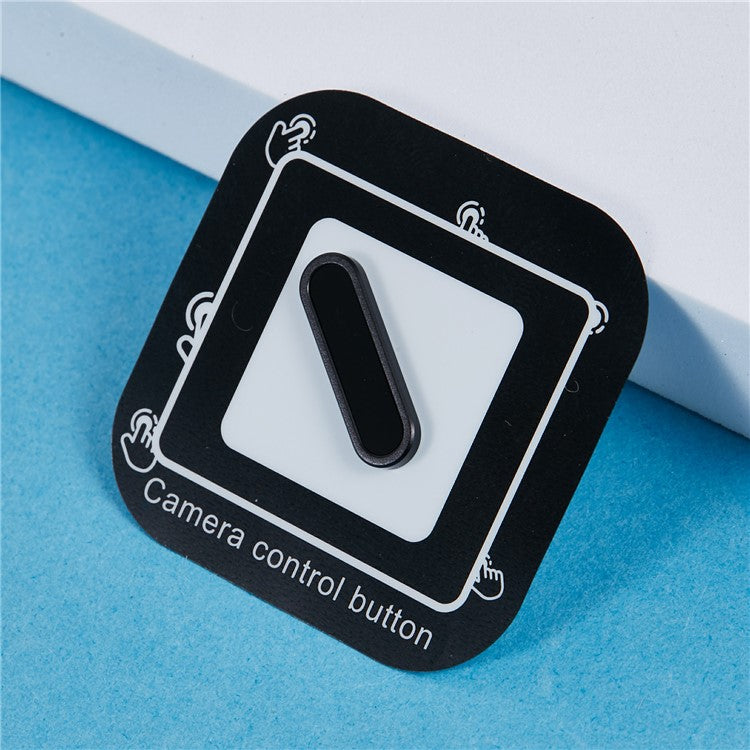 Metal Camera Button Cover For iPhone 16 / 16 Plus / 16 Pro / 16 Pro Max Adjustable Spacing Camera Button Protector - Black