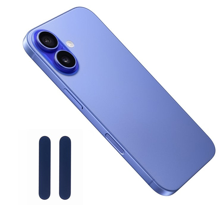 2Pcs Camera Touch Button Protector For iPhone 16  /  16 Plus  /  16 Pro  /  16 Pro Max Tempered Glass Film - Dark Blue