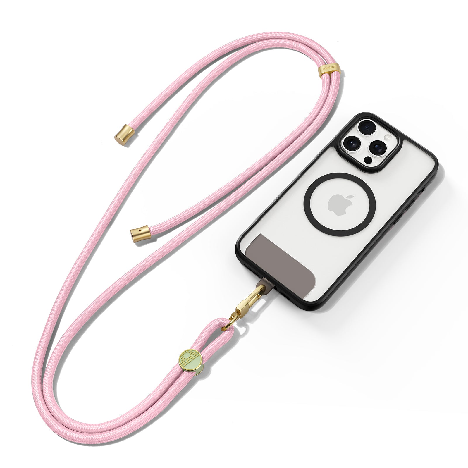 DUX DUCIS Garden Series Phone Lanyard Adjustable Neck Strap with Tile - Light Pink