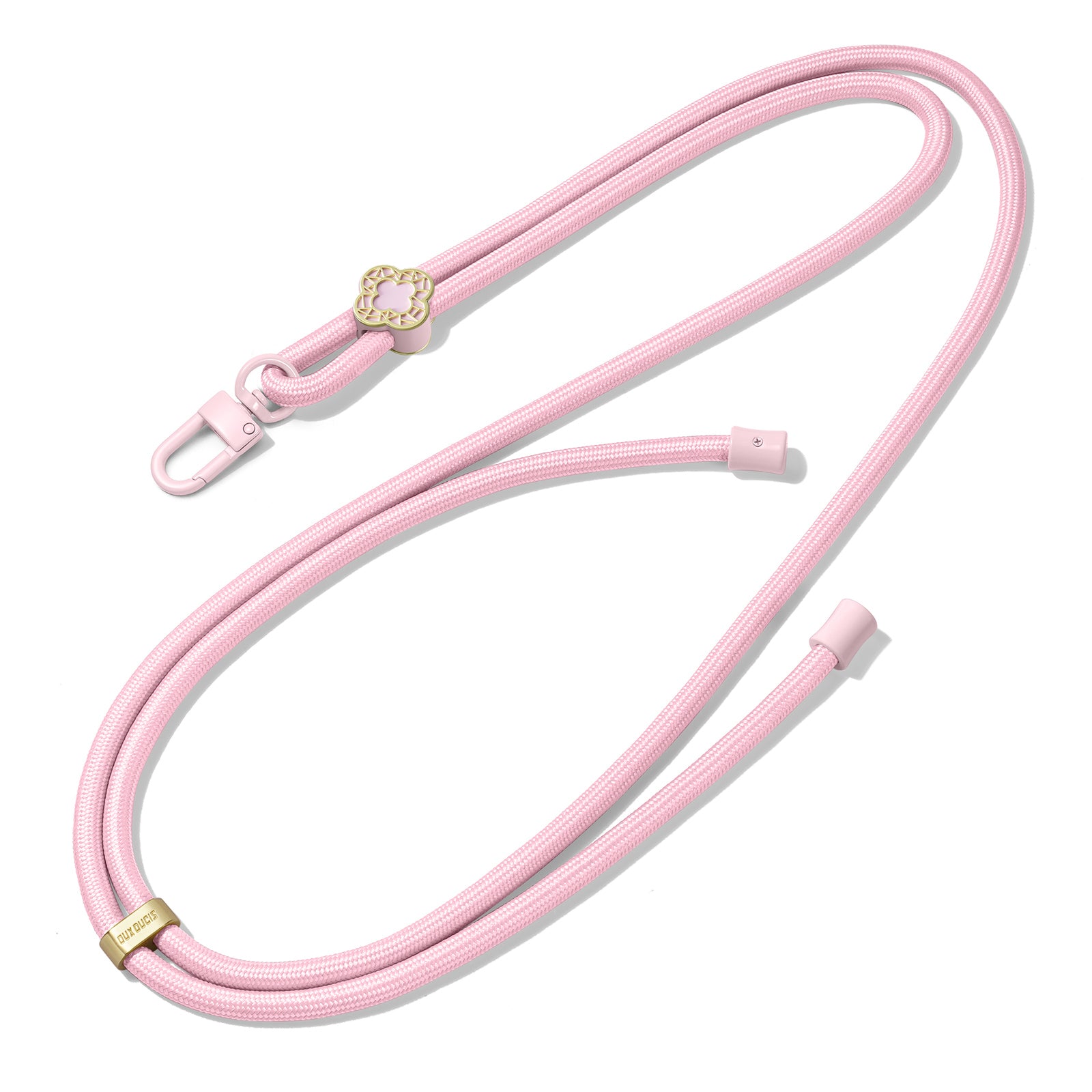 For Universal DUX DUCIS Garden Series Phone Lanyard Adjustable Neck Strap with Begonia Pattern - Light Pink