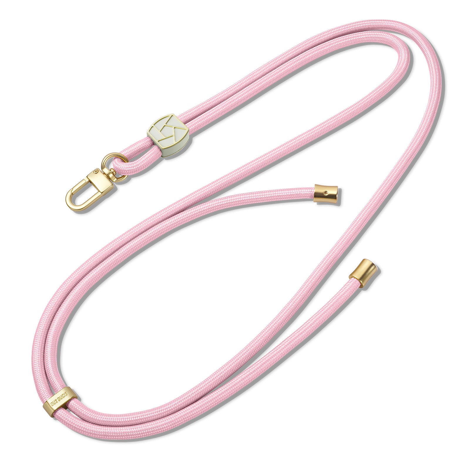 For Universal DUX DUCIS Garden Series Phone Lanyard Adjustable Neck Strap with Ice Crack Pattern - Light Pink