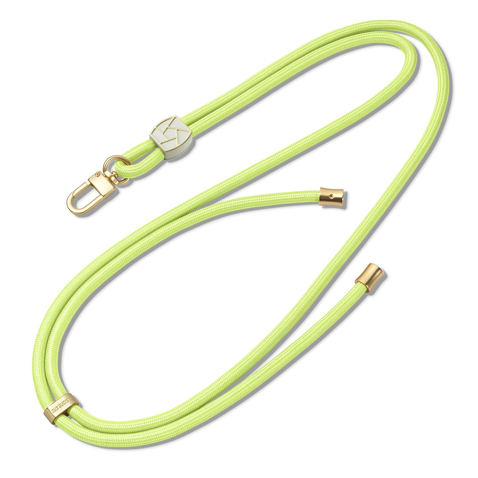 For Universal DUX DUCIS Garden Series Phone Lanyard Adjustable Neck Strap with Ice Crack Pattern - Green Yellow