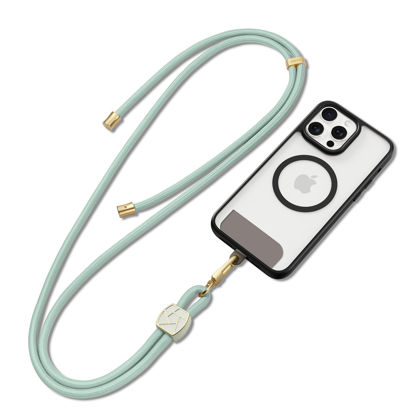 For Universal DUX DUCIS Garden Series Phone Lanyard Adjustable Neck Strap with Ice Crack Pattern - Light Green