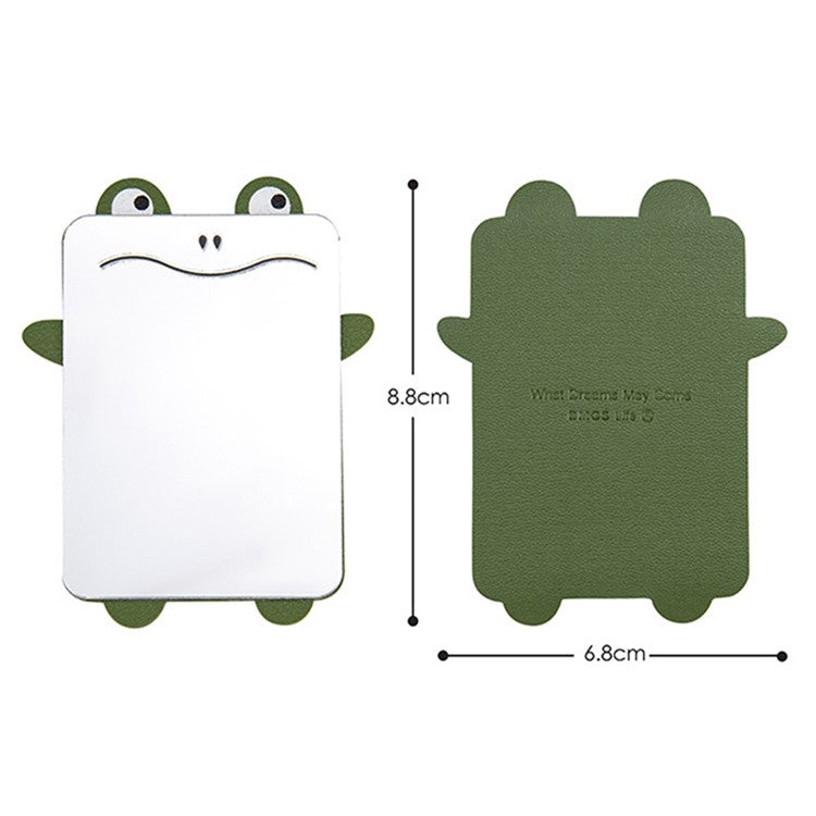 Cute Cartoon Animal Traceless Adhesive Portable Mirror on Cell Phone for Makeup - Frog