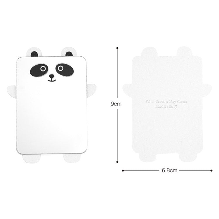 Cute Cartoon Animal Traceless Adhesive Portable Mirror on Cell Phone for Makeup - Panda