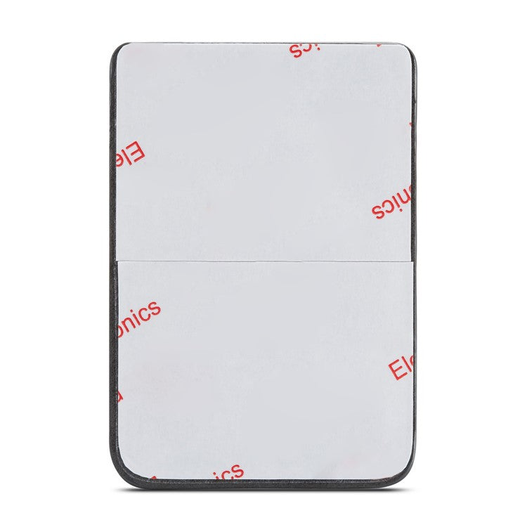 MUXMA MX112 Ring Stand Credit Card Holder Cross Texture RFID Blocking Adhesive Phone Card Holder - White