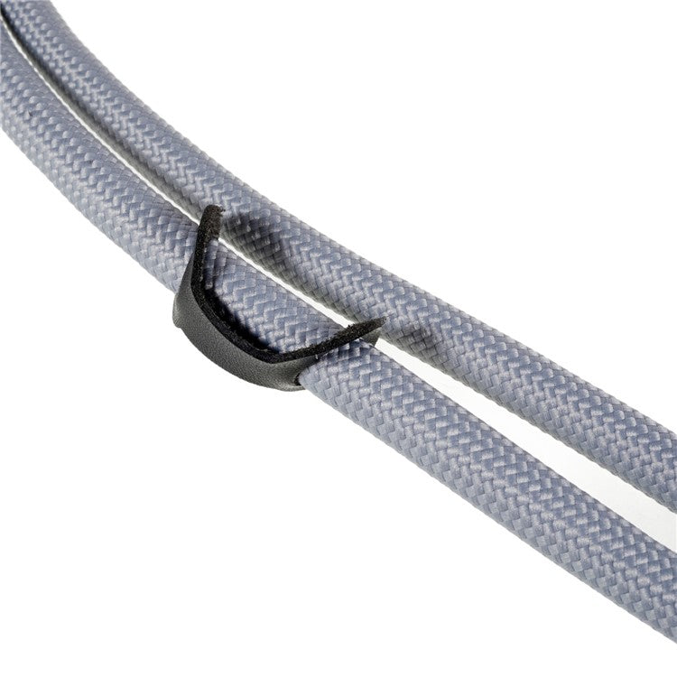 1.2m Thicken Mobile Phone Neck Shoulder Strap Anti-lost Phone Round Lanyard with Tether Tab - Grey