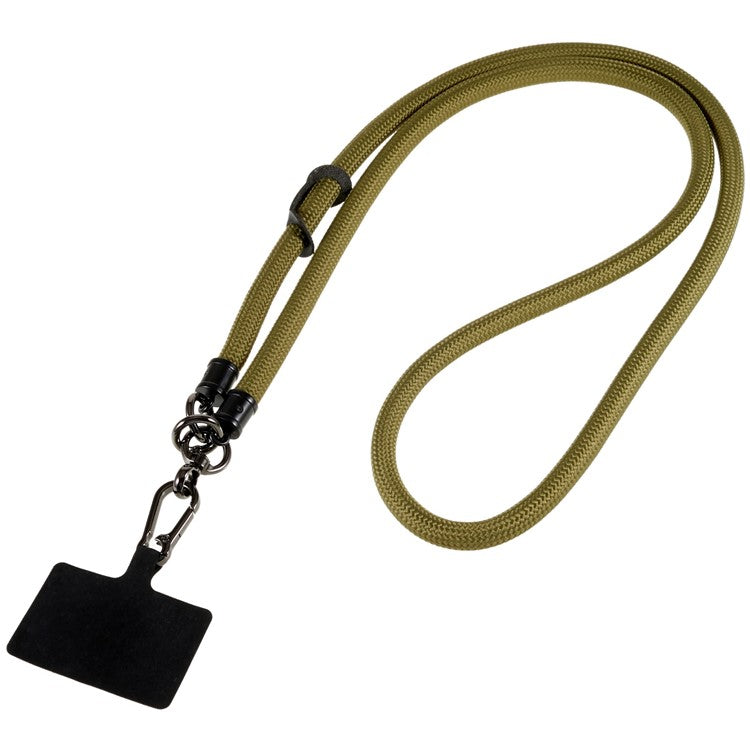 1.2m Thicken Mobile Phone Neck Shoulder Strap Anti-lost Phone Round Lanyard with Tether Tab - Dark Green