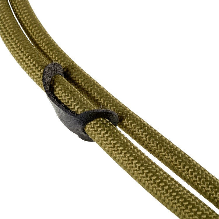 1.2m Thicken Mobile Phone Neck Shoulder Strap Anti-lost Phone Round Lanyard with Tether Tab - Dark Green