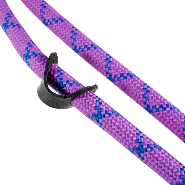 1.2m Thicken Mobile Phone Neck Shoulder Strap Anti-lost Phone Round Lanyard with Tether Tab - Purple